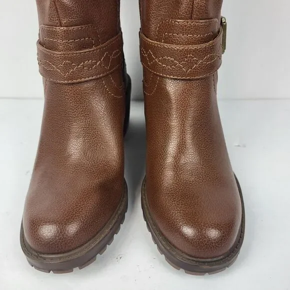 ZODIAC Georgia Round Toe Block Heel Zip-Up Riding Boot 6 M